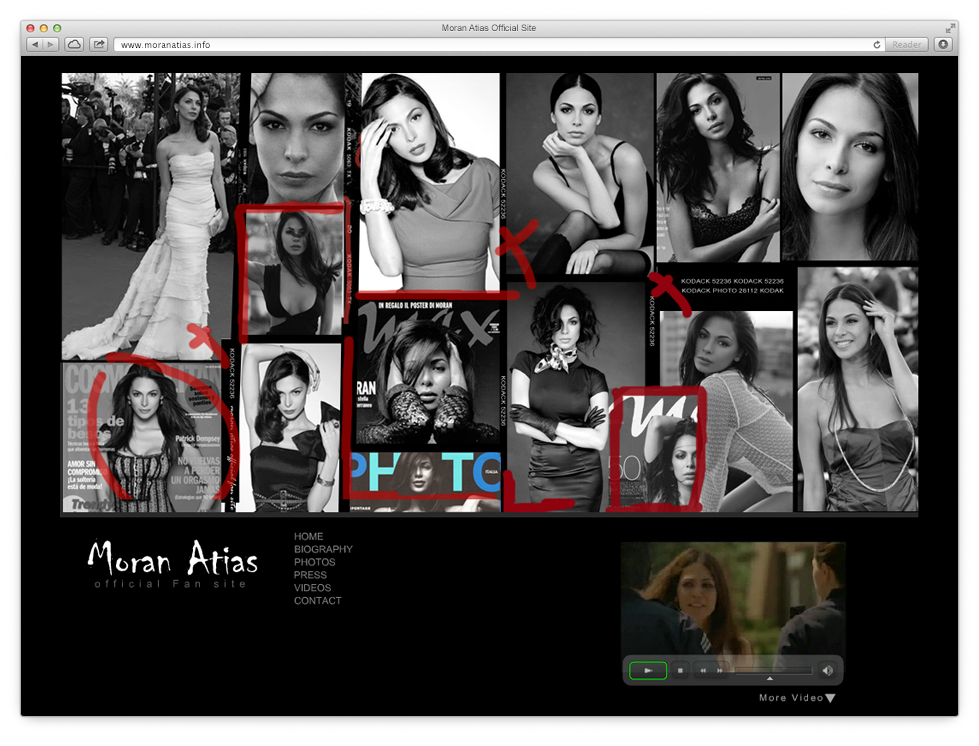 Creating a web site that would present the activity of the actress, Moran Atias.